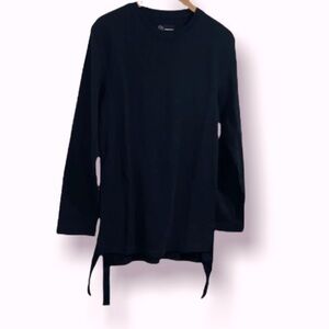 Original Use tunic black waffle weave‎ soft NWT longline xs shirt